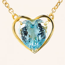 Aquamarine Heart Necklace