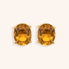 Citrine Cage Set Studs